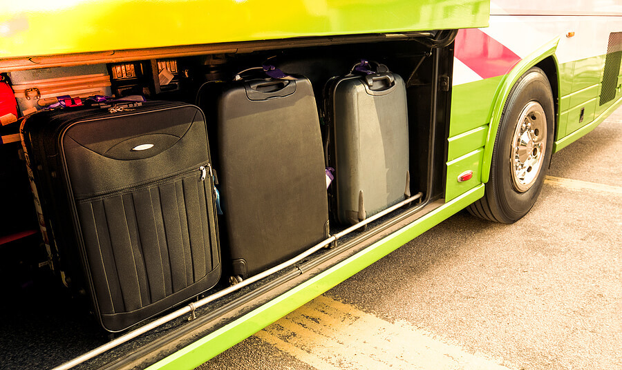 charter bus luggage space