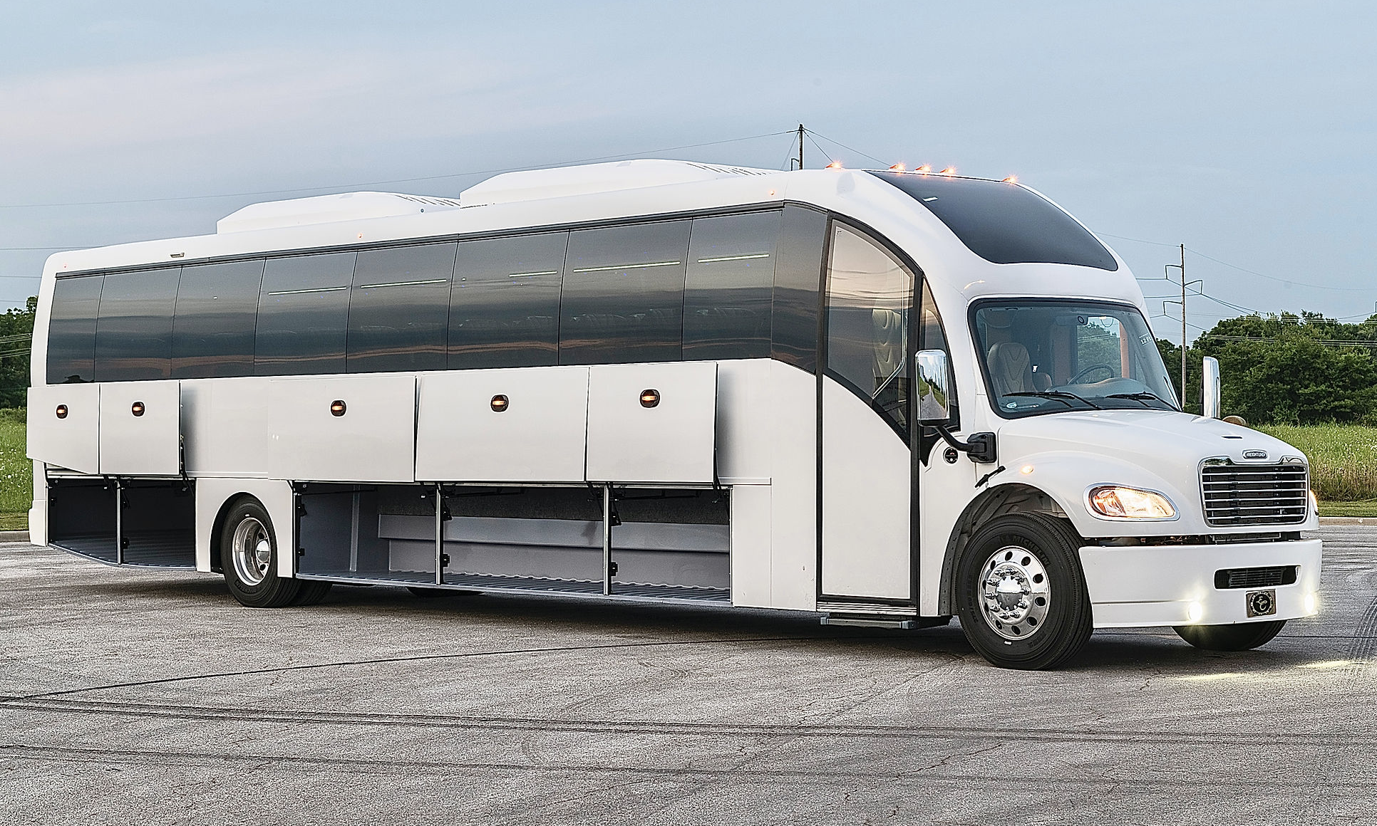 charter bus Undercarriage Luggage Compartments